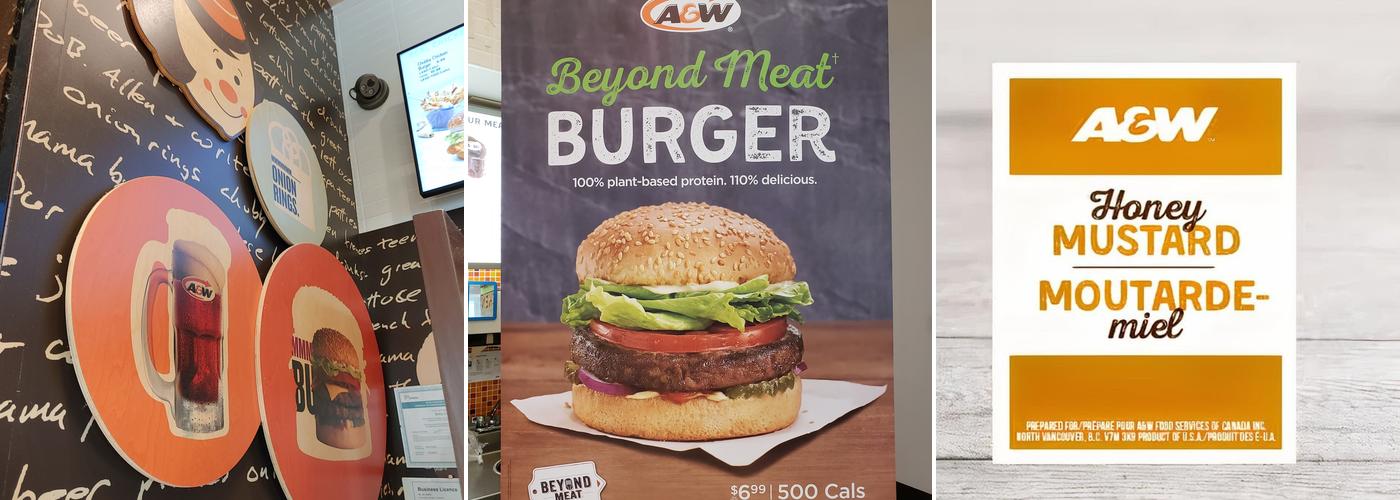 A&W Canada Menu