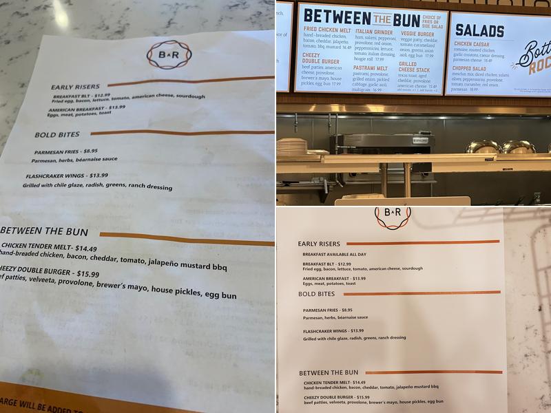 Bottle Rocket Menu