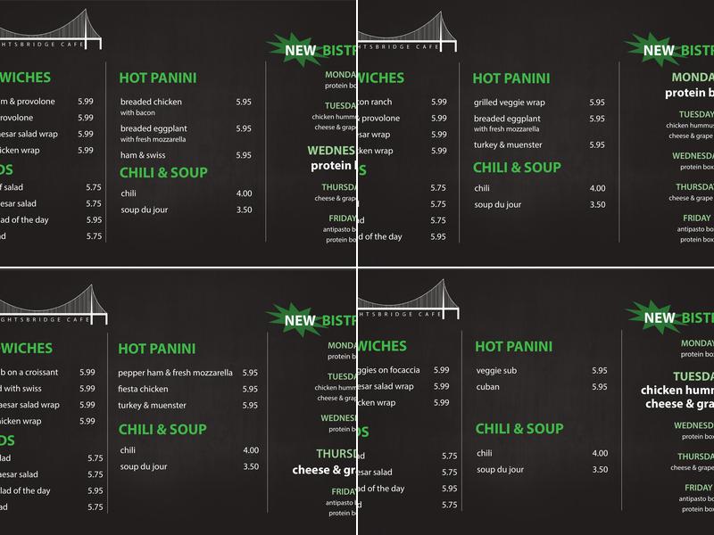 Cafe West Menu