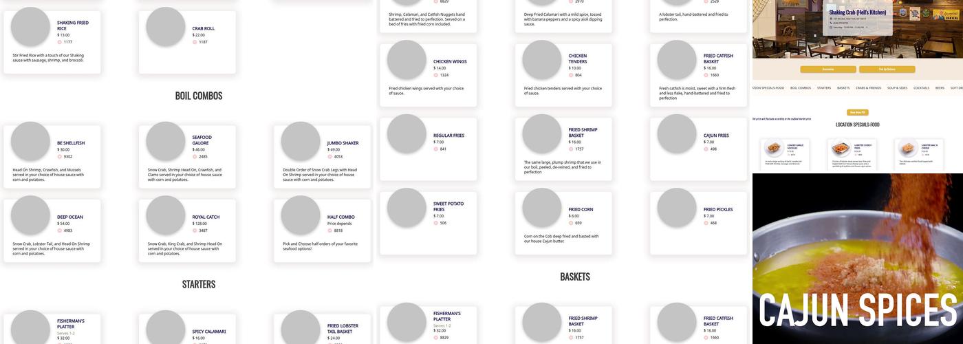 Shaking Crab (Hell's Kitchen) Menu