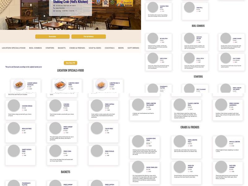 Shaking Crab (Hell's Kitchen) Menu