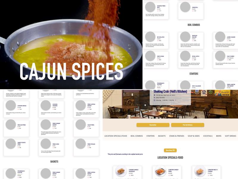 Shaking Crab (Hell's Kitchen) Menu