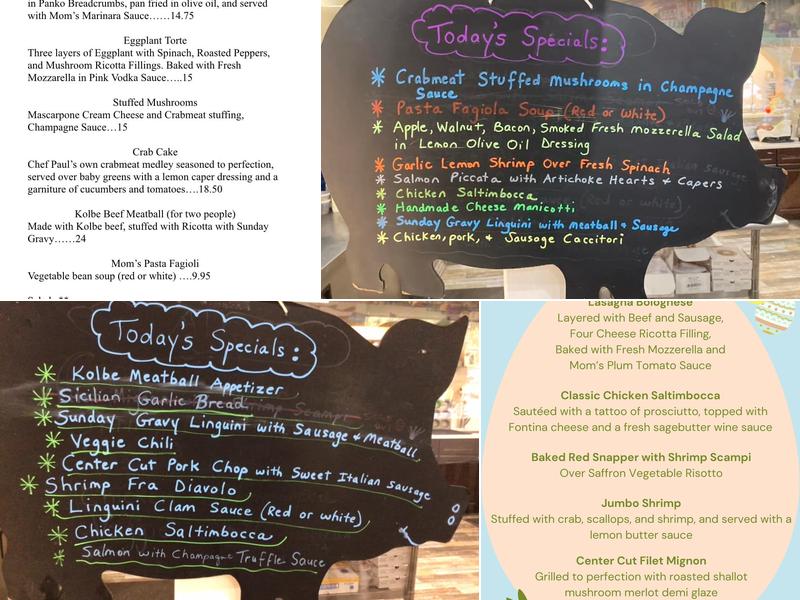 Rosemarie's Cucina Menu