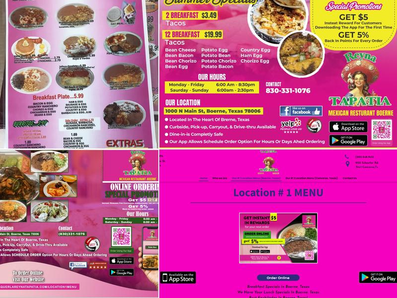 Taqueria Reyna Tapatia Menu