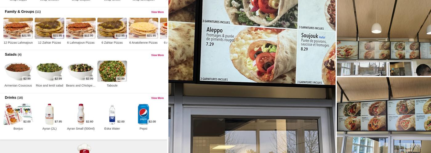 Pizza Arménienne Arouch Laval Menu