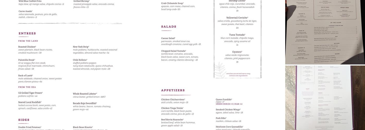 Maximón Menu