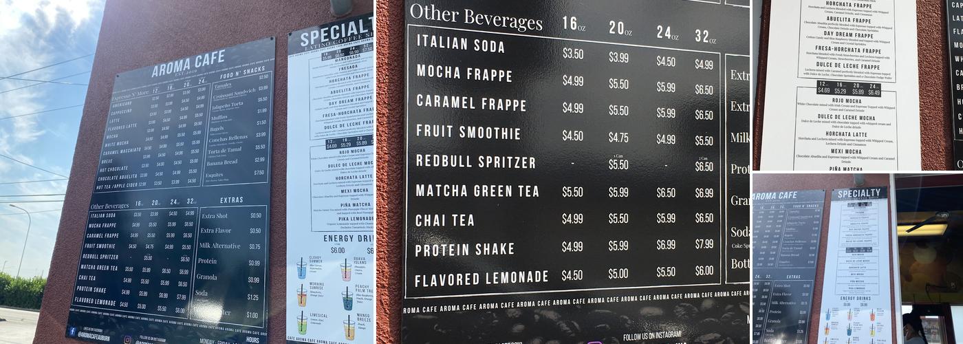 Amazonia Cafe Auburn Menu