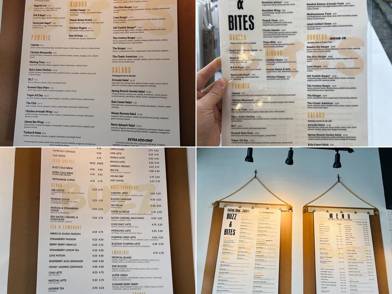 Buzz & Bites Menu