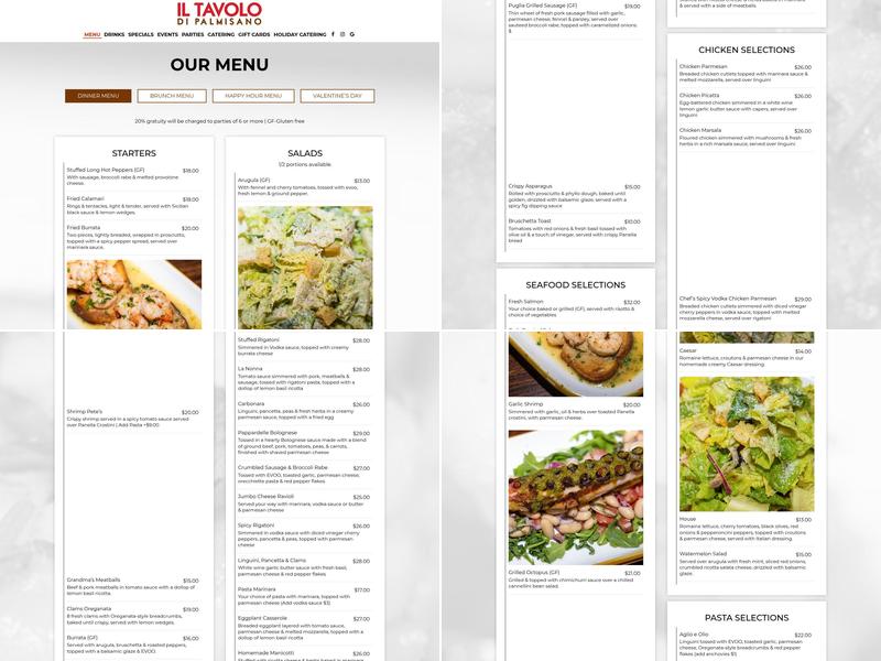 Il Tavolo di Palmisano Menu