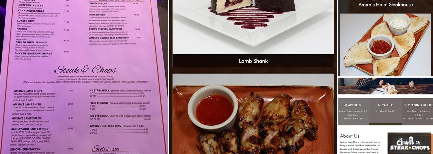 Amira’s Halal Steakhouse Menu