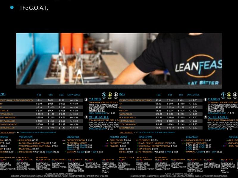 LeanFeast-Riverside Menu