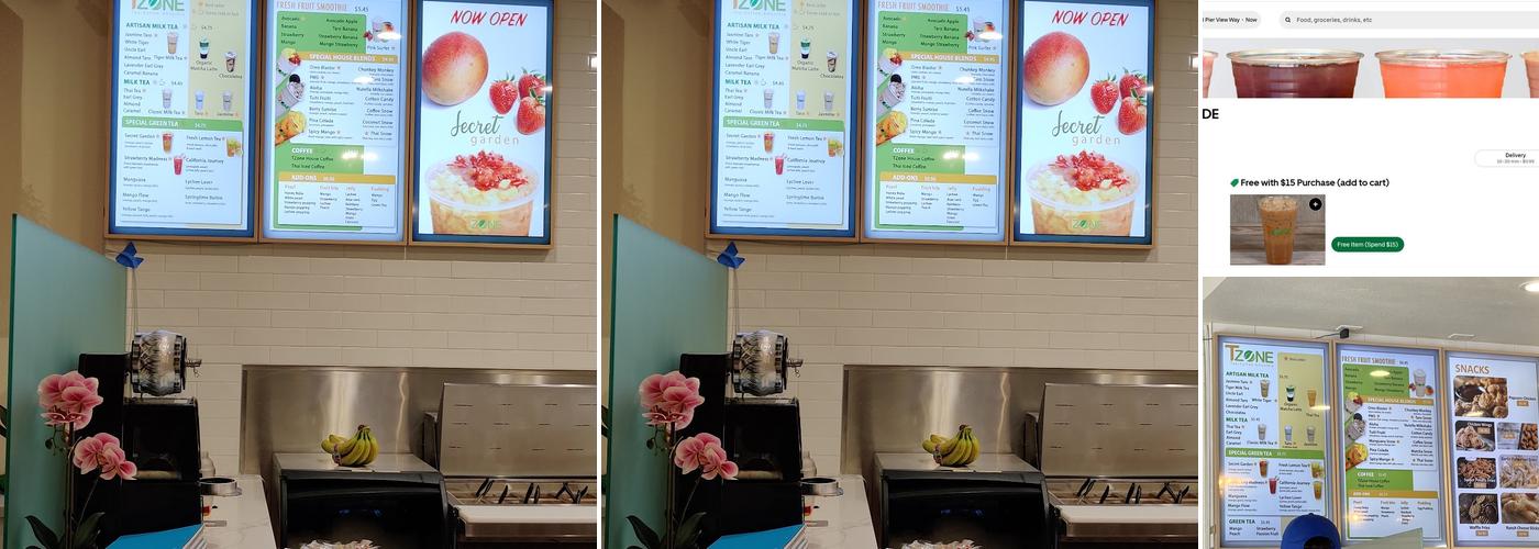 TZONE Oceanside Menu