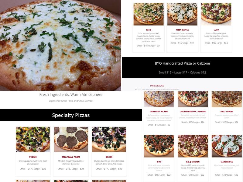 The Broken Crust Menu