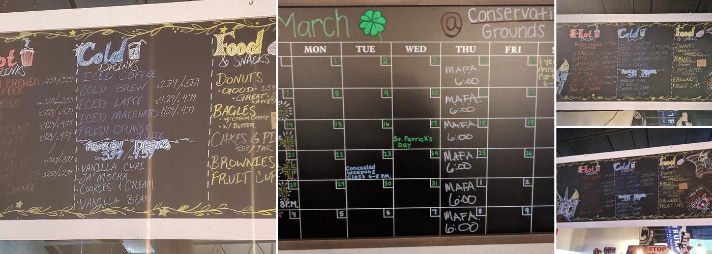 Conservative Grounds Menu