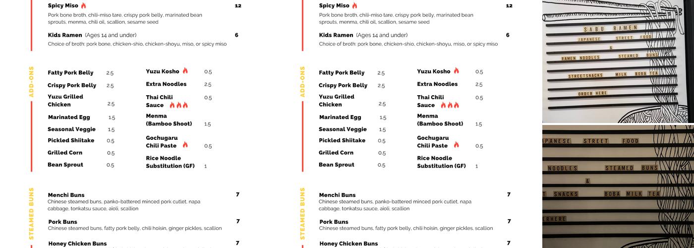Sabu Menu