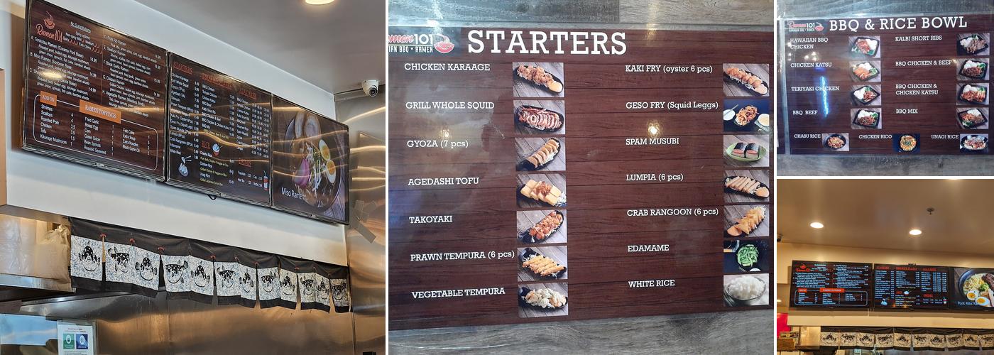 Ramen 101 Menu