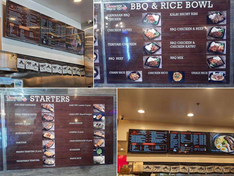 Ramen 101 Menu