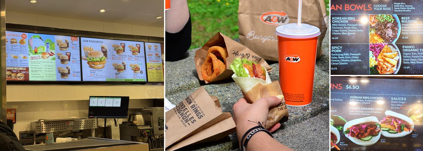 A&W Canada Menu