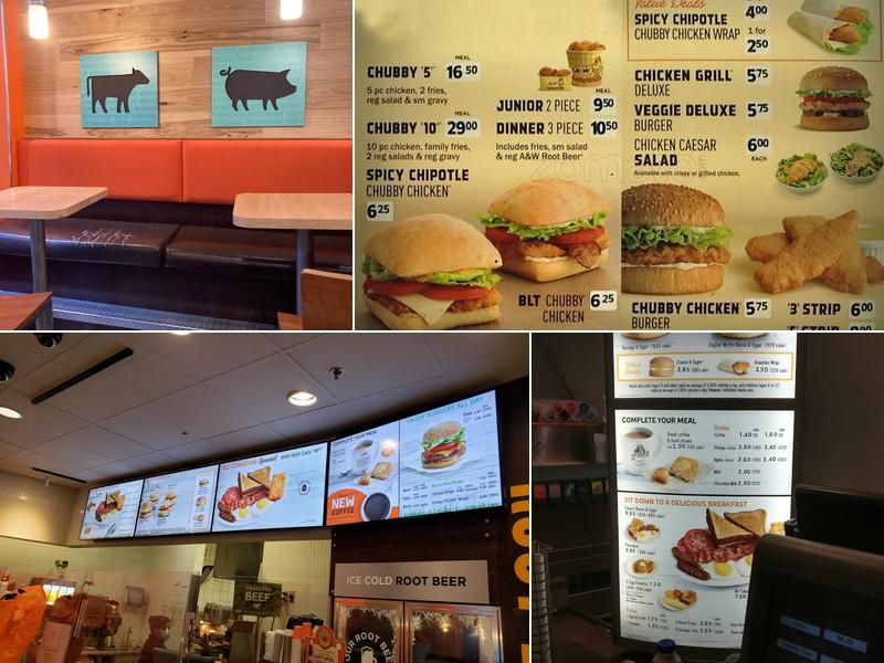 A&W Canada Menu