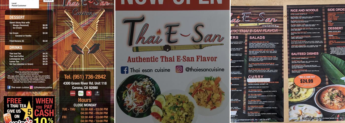 Thai E-San Menu
