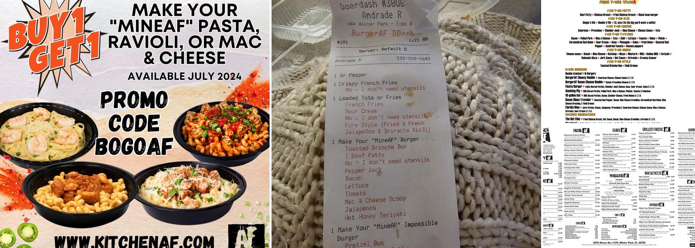 KitchenAF Menu