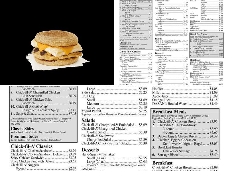 Chick-fil-A Menu