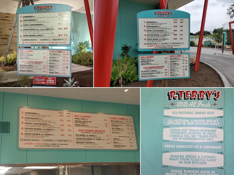 P. Terry's Burger Stand #18 Menu