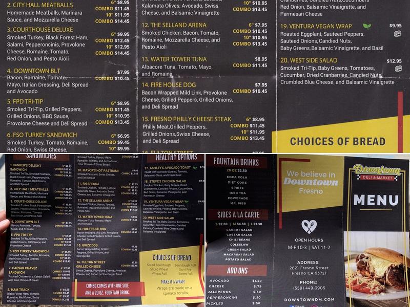 Downtown Deli & Market Menu