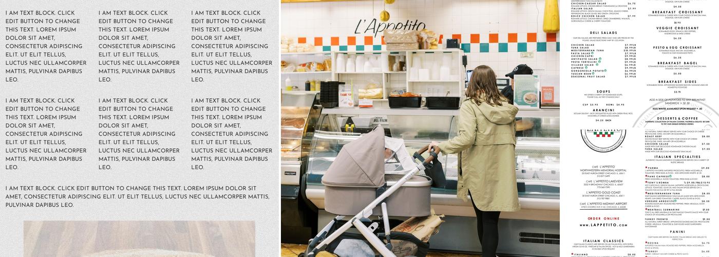 Cafe L’Appetito Menu