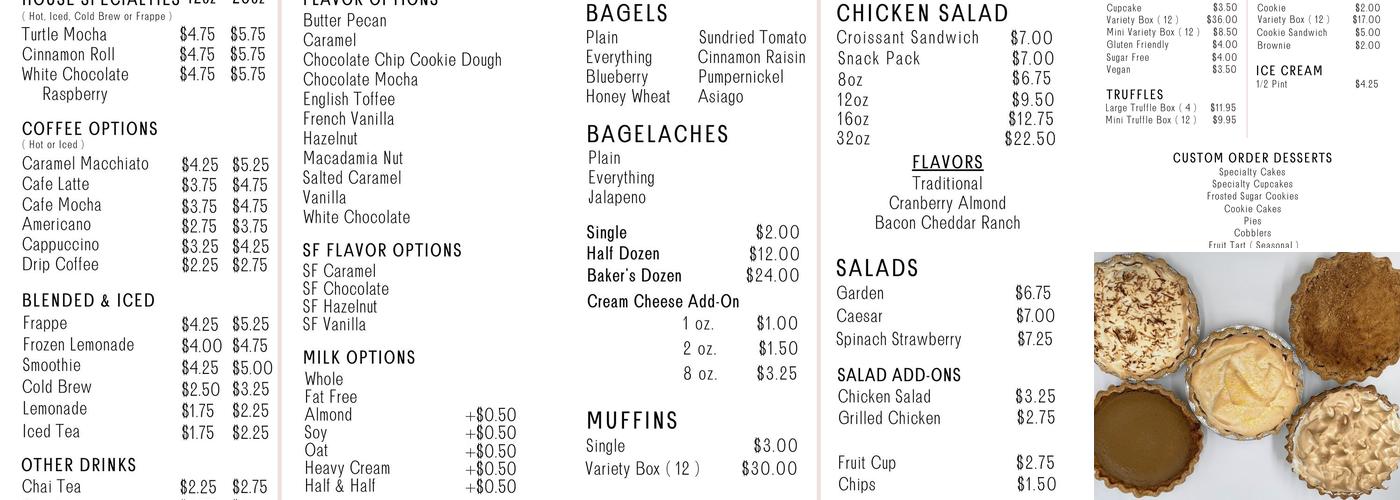 Barnett Sweets & Co. Menu