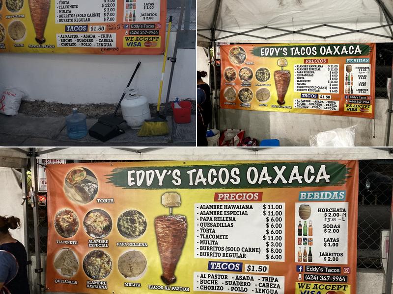 Eddy’s Tacos Oaxaca Menu