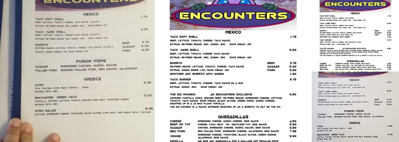 Encounters Menu