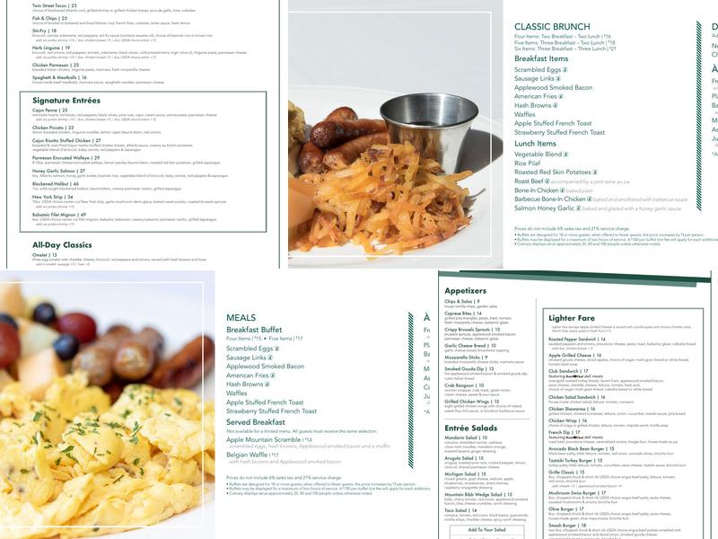 Apple Mountain Menu