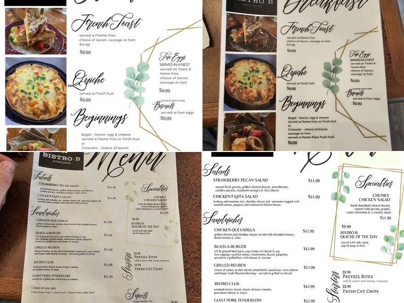 Bistro B In The Square Menu
