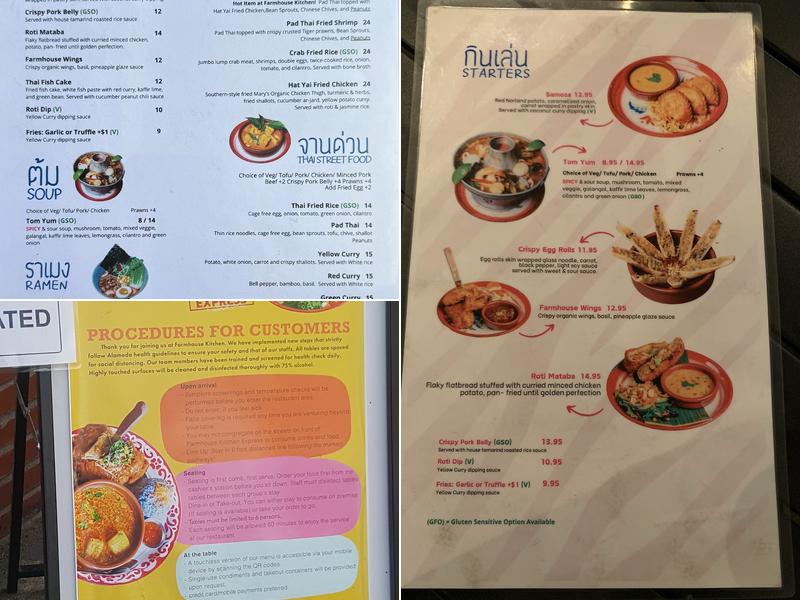 Farmhouse Kitchen Thai Express Menu