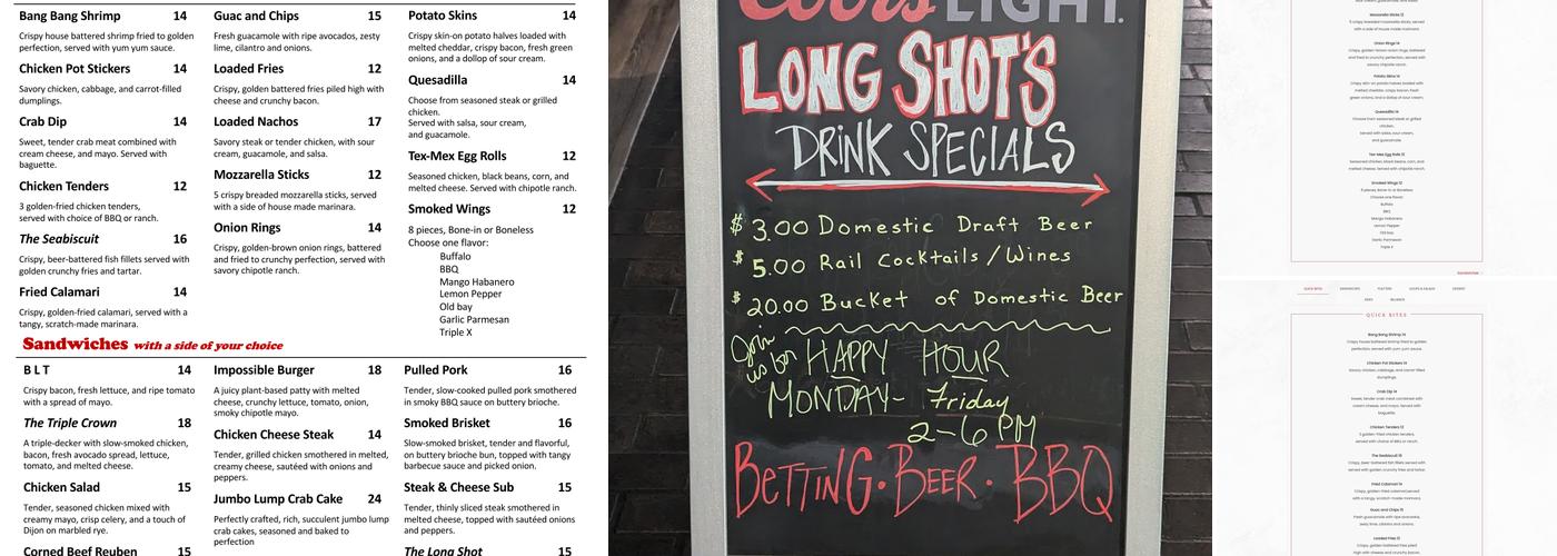 Long Shot's Menu