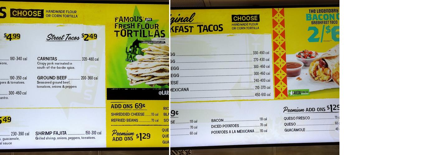 Laredo Taco Company Menu