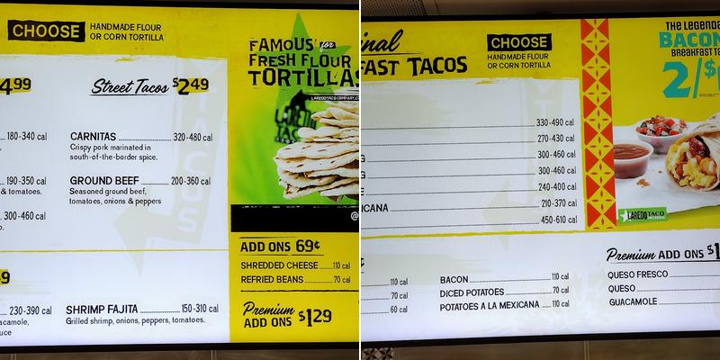 Laredo Taco Company Menu