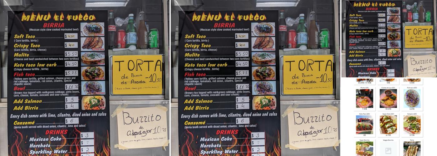 Tacos El Chilango Menu