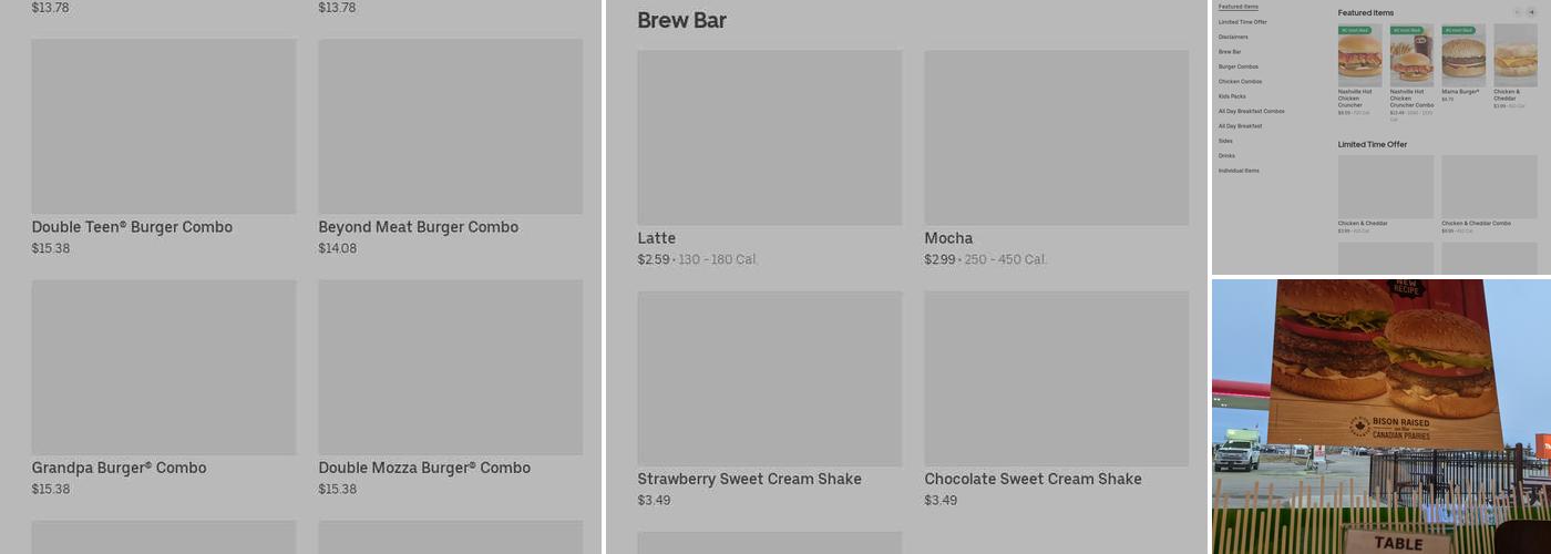 A&W Canada Menu