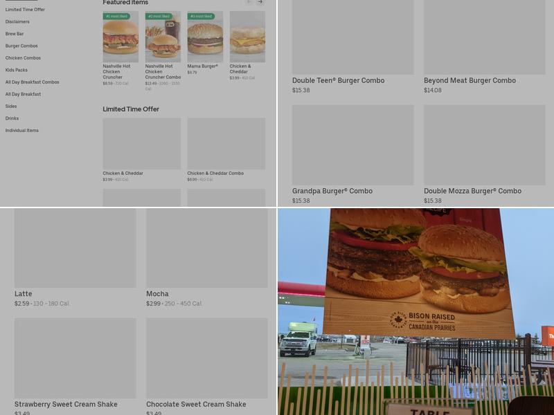 A&W Canada Menu