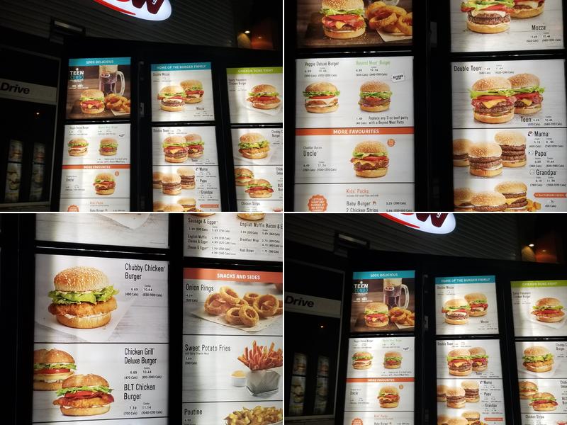 A&W Canada Menu