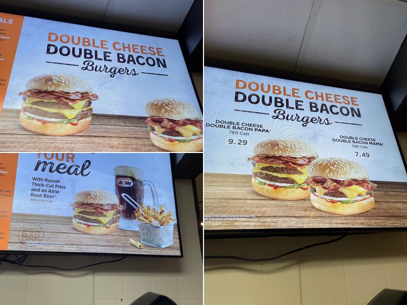 A&W Canada Menu