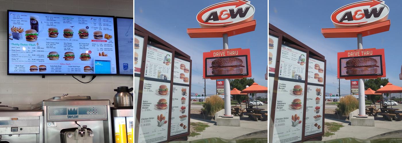 A&W Canada Menu