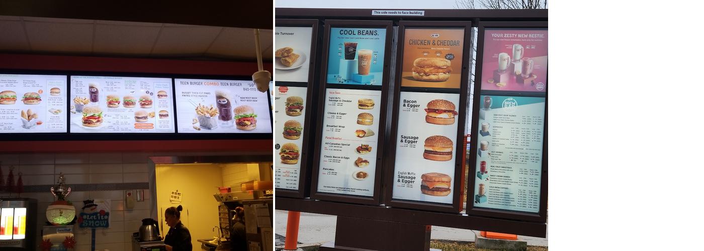 A&W Canada Menu