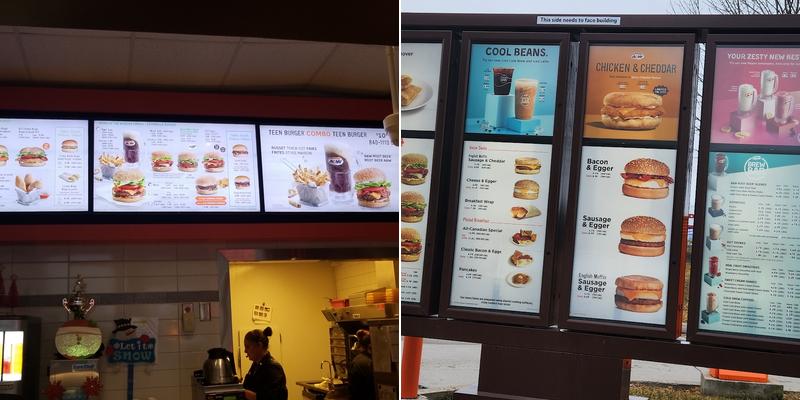 A&W Canada Menu