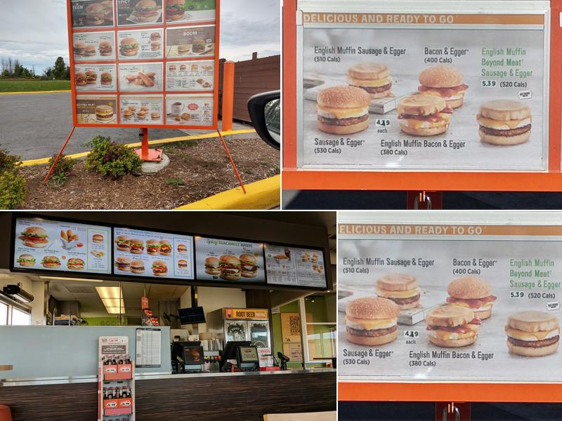 A&W Canada Menu