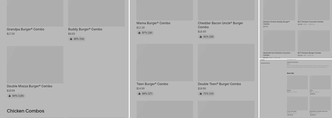 A&W Canada Menu
