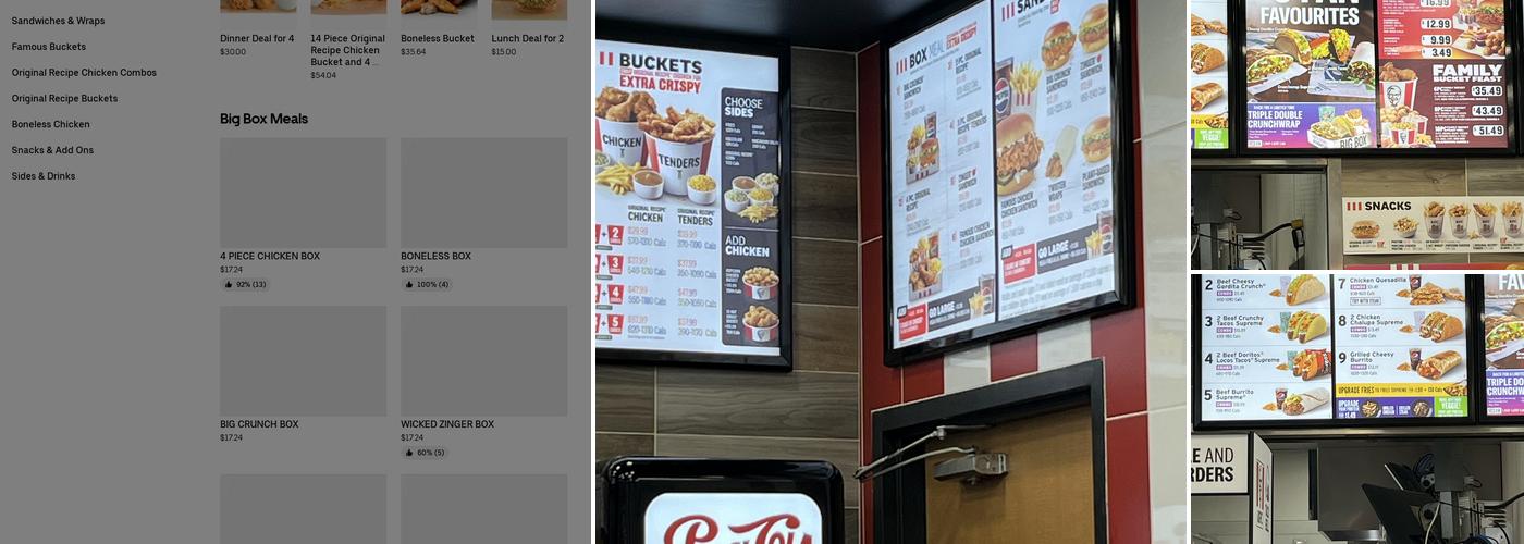 KFC Menu