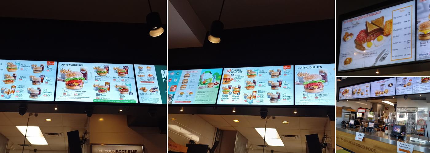 A&W Canada Menu